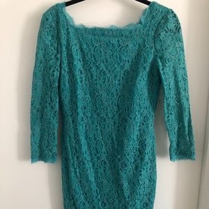 Adrianna Papell Teal Cocktail Dress Size 4